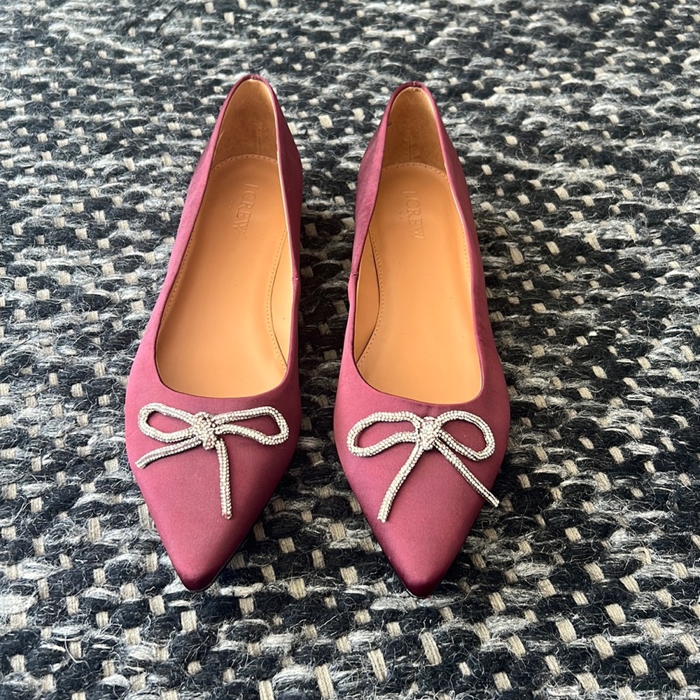 J. Crew factory satin ballet flats.
